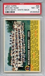 1956 Topps 95 Milwaukee Braves Team Dated White Back PSA NM-MT 8