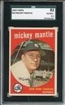 1959 Topps 82 #10 Mickey Mantle SGC EX/MT + 82 / 6.5