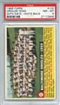 1956 TOPPS 100 ORIOLES TEAM WITH DATE-WHITE BACK PSA NM-MT 8