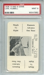 1936 S AND S GAME CARL HUBBELL PSA MINT 9