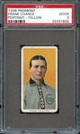 1909-11 T206 PIEDMONT FRANK CHANCE PORTRAIT-YELLOW PSA GOOD 2