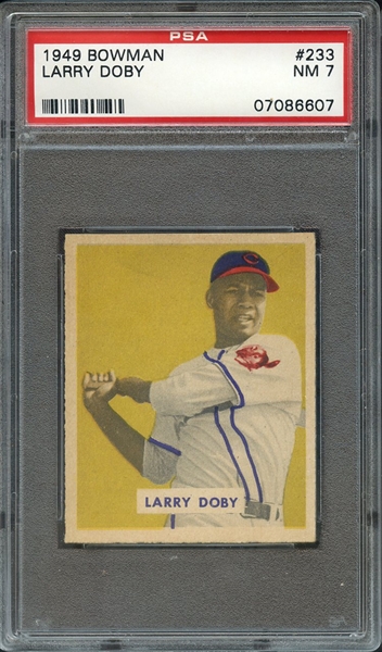 1949 BOWMAN 233 LARRY DOBY PSA NM 7