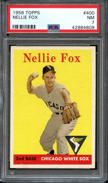 1958 TOPPS 400 NELLIE FOX PSA NM 7