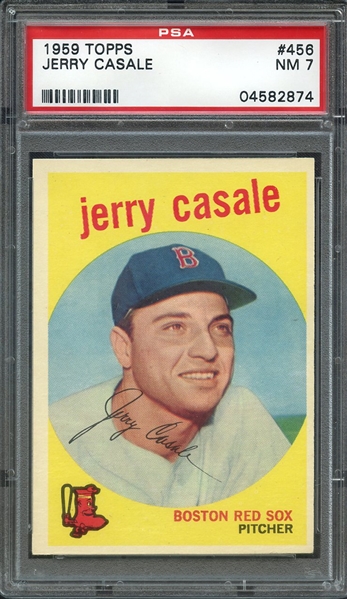 1959 TOPPS 456 JERRY CASALE PSA NM 7