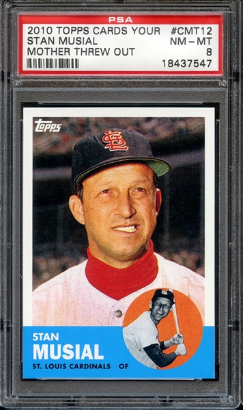 2010 TOPPS CARDS YOUR MOTHER THREW OUT CMT12 STAN MUSIAL PSA NM-MT 8