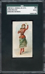1889 N186 WS KIMBALL & COS ENGLISH DANCING WOMEN SGC GOOD 30 / 2